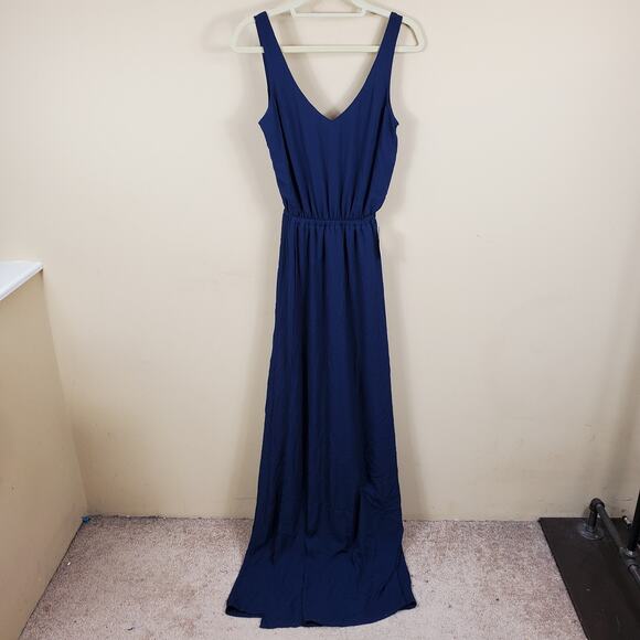 Show Me Your Mumu Kendall Maxi Dress in Rich Navy Crisp Women's Size S - Picture 1 of 10